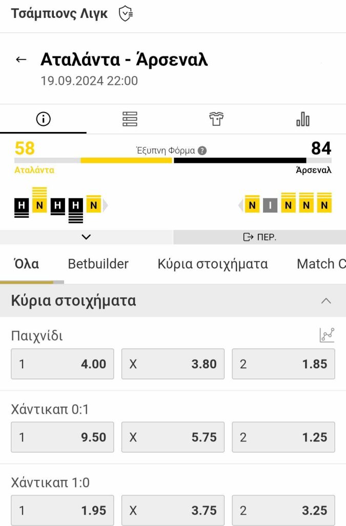 Atalanta Arsenal Interwetten