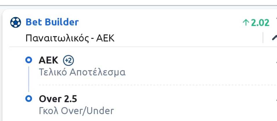 Panaitolikos AEK Bet Builder*