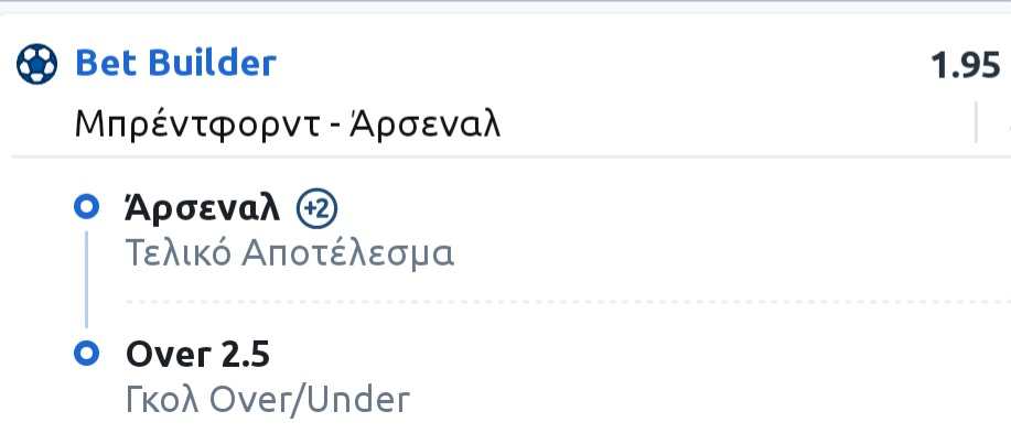 Brentford Arsenal Bet Builder*